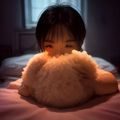完美体育运动营养师李晓燕，运动医学硕士，身着白大褂在营养研究室工作