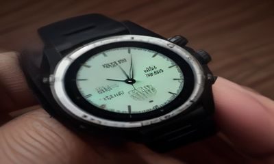 完美体育推荐Garmin Forerunner运动手表，跑者在户外佩戴手表查看心率数据，科技感十足